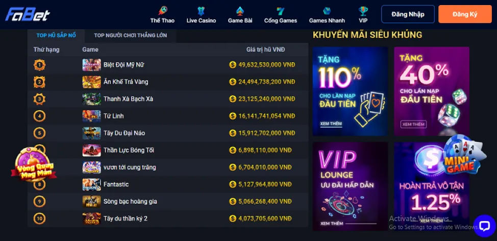 Người chơi nhận thưởng từ vin7772 code